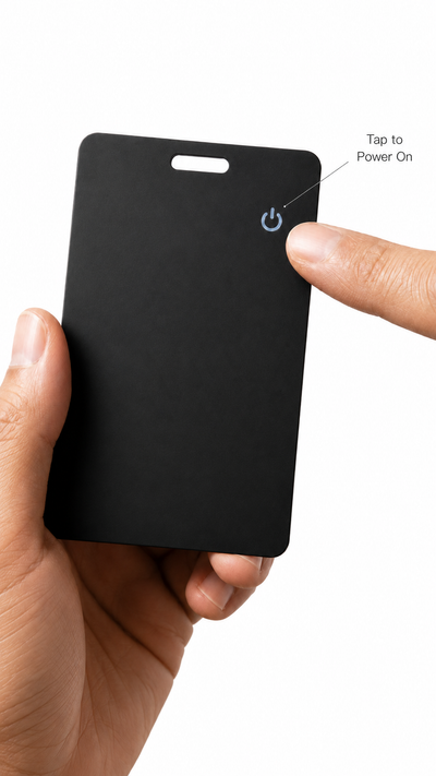 Turning on the tracking card in the Find My app